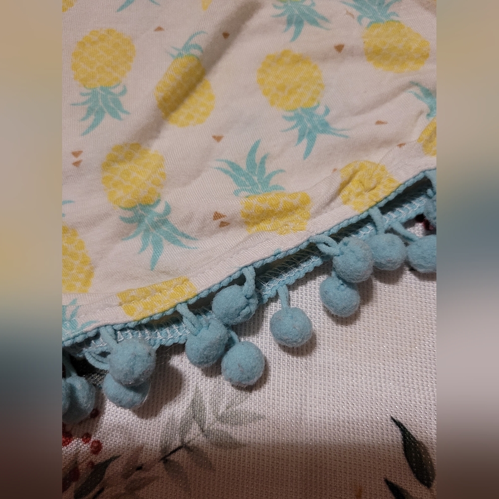 Pajama Drama Fringe Feathers and Pineapples Pajama Bottom Shorts Size Small - Picture 10 of 12